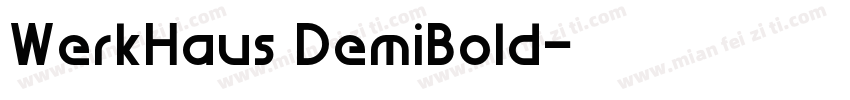WerkHaus DemiBold字体转换